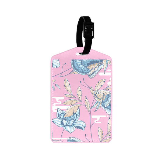 Vegan Leather Bag Tag - Fish & Floral 4.0