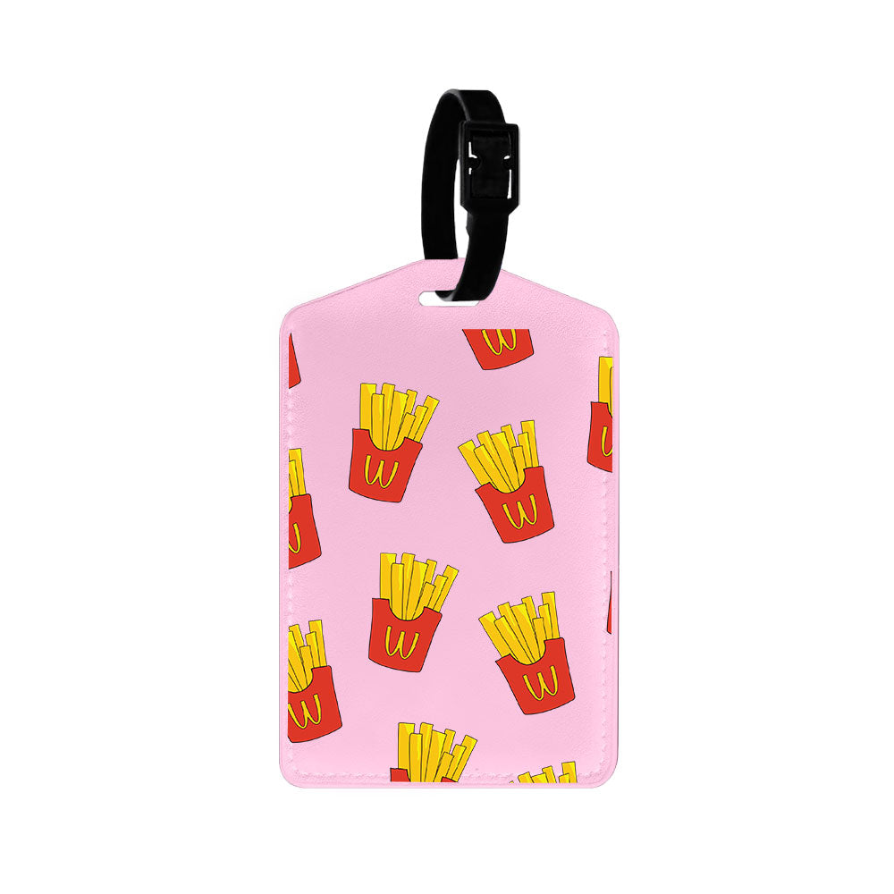 Vegan Leather Bag Tag - Fries