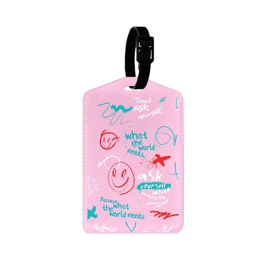 Vegan Leather Bag Tag - Graffiti 2.0