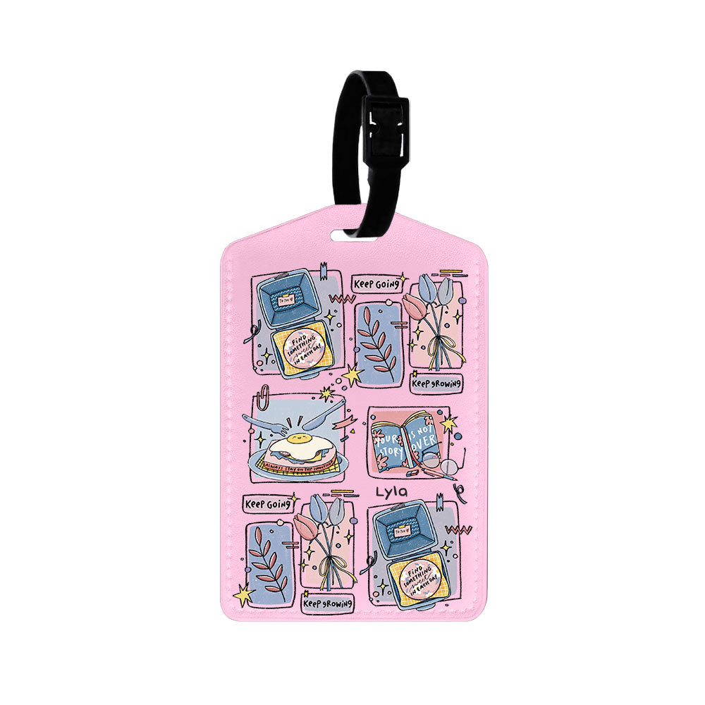 Vegan Leather Bag Tag - Grow (Sunnysidearteu)