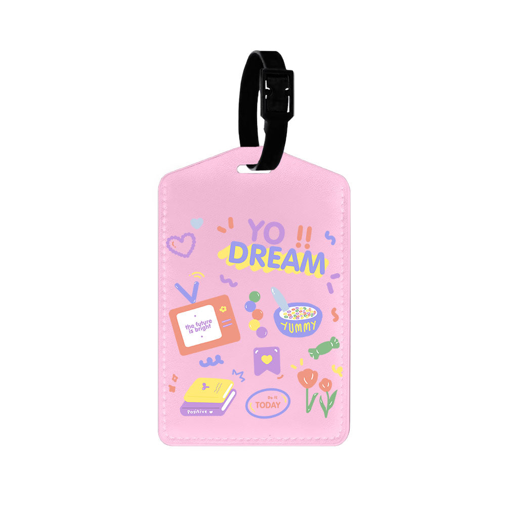 Vegan Leather Bag Tag - Hello Future