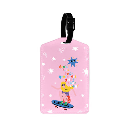 Vegan Leather Bag Tag - Keep Moving