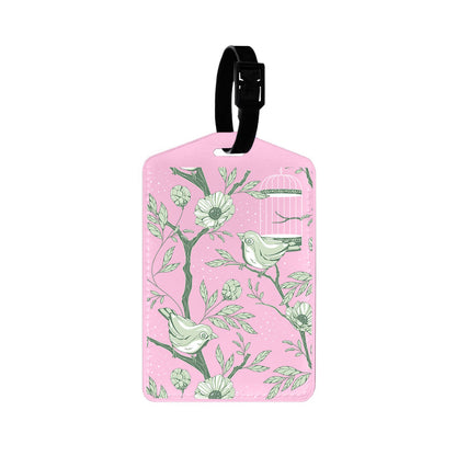 Vegan Leather Bag Tag - Lovebird Monochrome 4.0