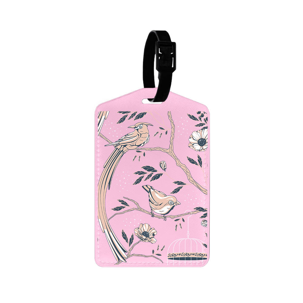 Vegan Leather Bag Tag - Lovebird 2.0
