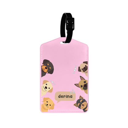 Vegan Leather Bag Tag - Ruff Family