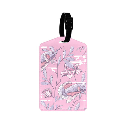 Vegan Leather Bag Tag - Fish & Floral 1.0