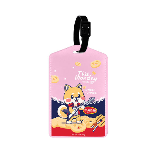 Vegan Leather Bag Tag - Monday