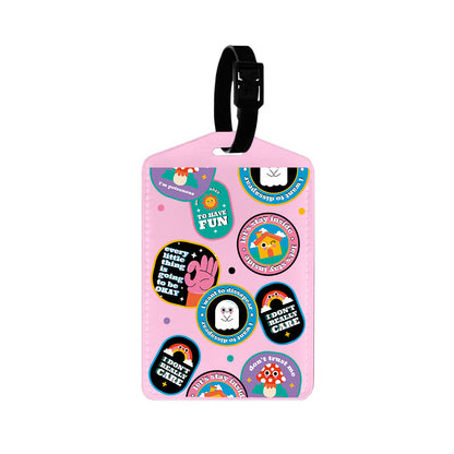 Vegan Leather Bag Tag - Monster Sticker Pack