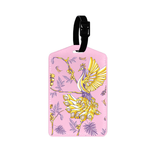 Vegan Leather Bag Tag - Peacock 3.0
