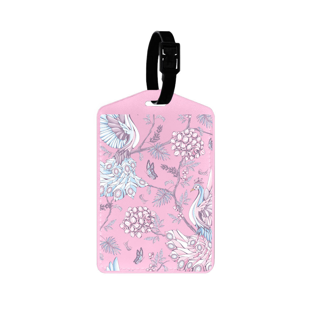 Vegan Leather Bag Tag - Peacock