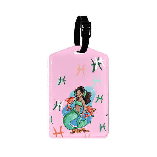 Vegan Leather Bag Tag - Pisces