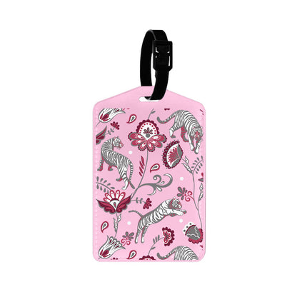 Vegan Leather Bag Tag - Tiger & Floral 6.0