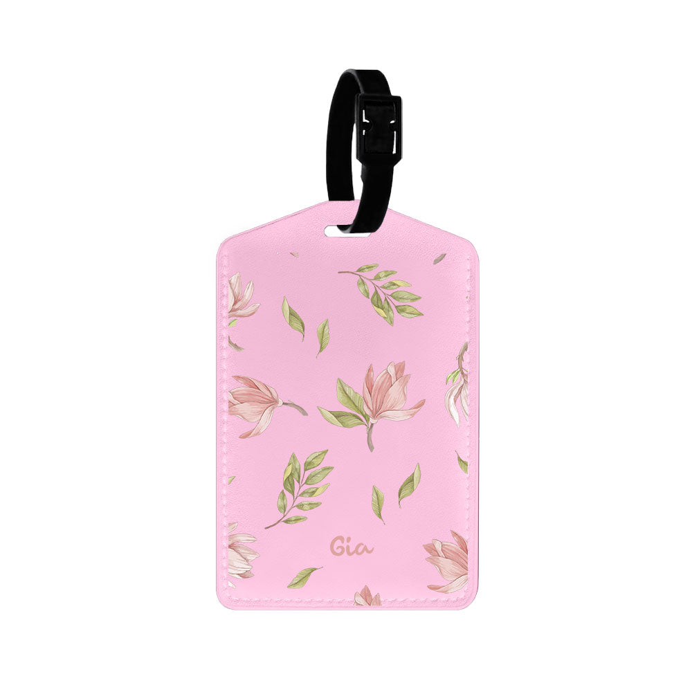 Vegan Leather Bag Tag - Azalea