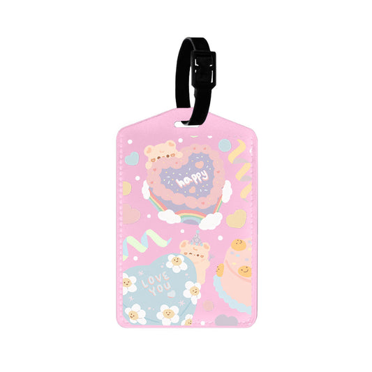 Vegan Leather Bag Tag - Cake Party