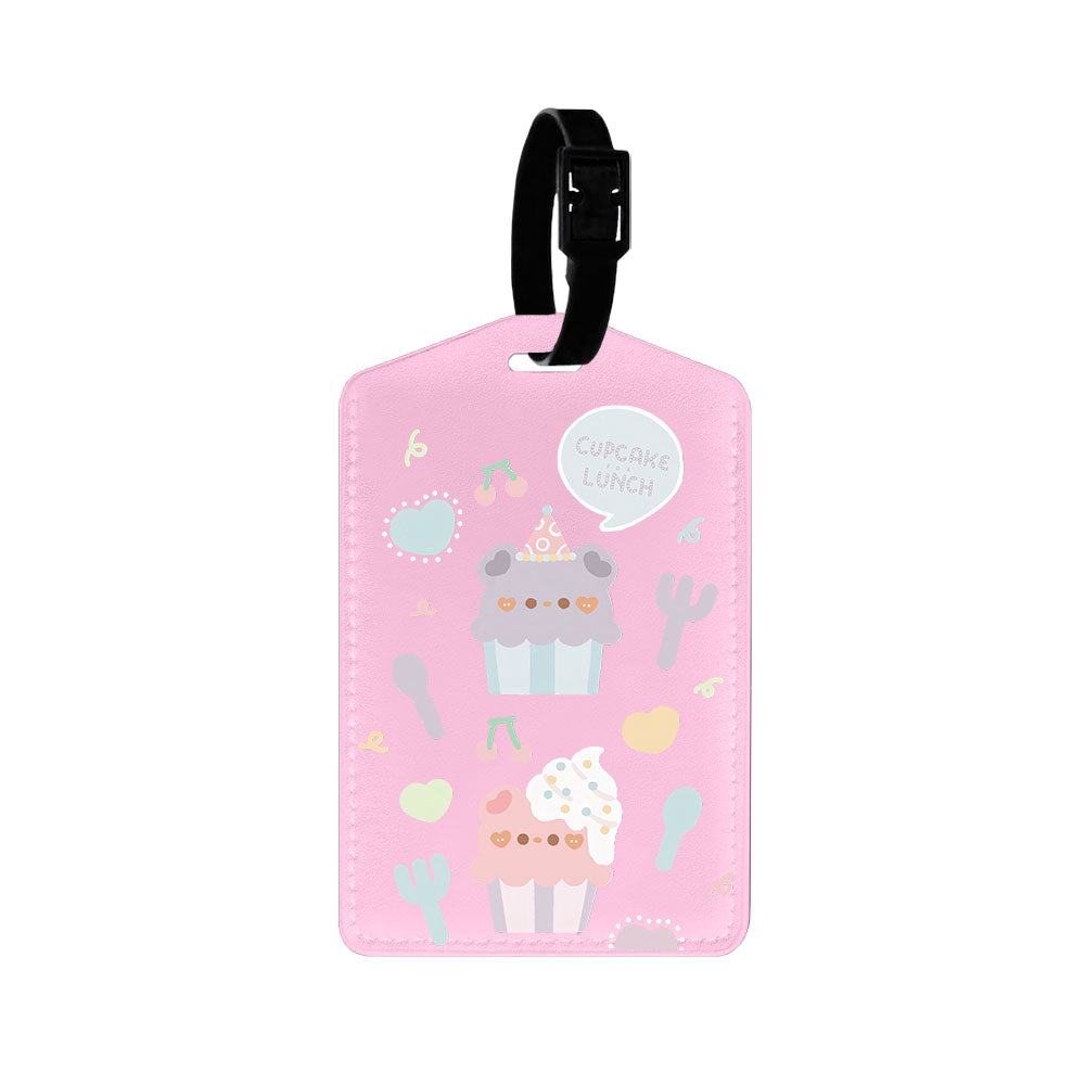 Vegan Leather Bag Tag - Cupcake