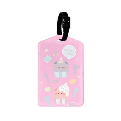 Vegan Leather Bag Tag - Cupcake