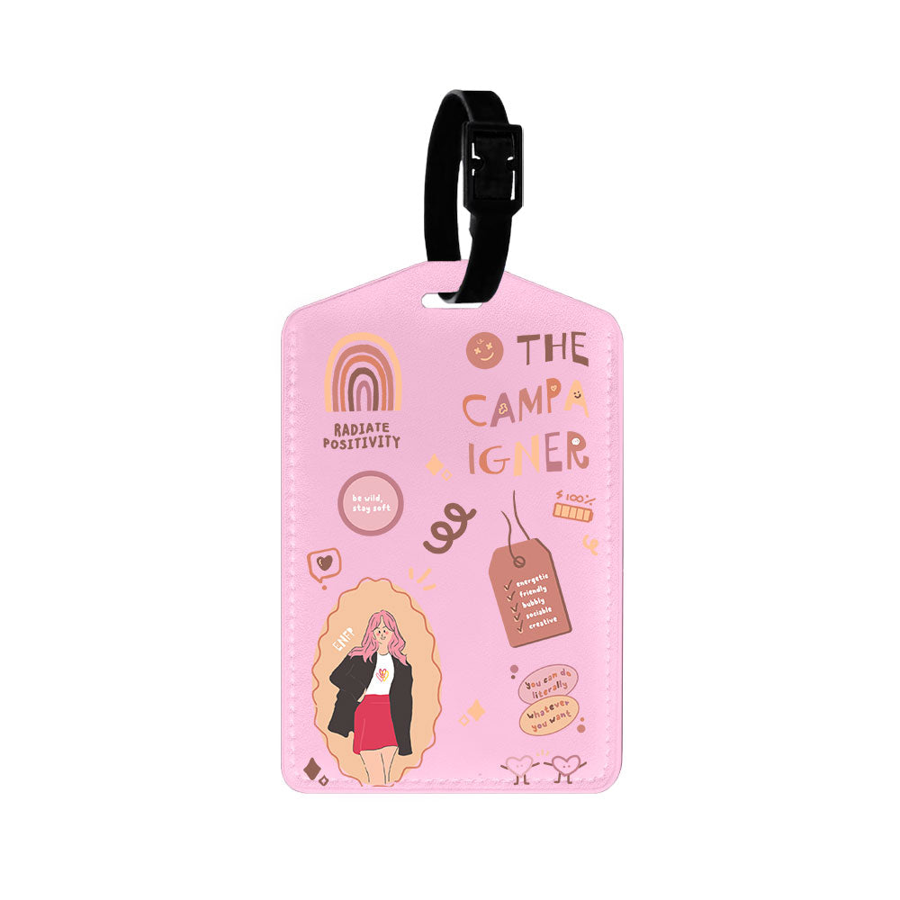 Vegan Leather Bag Tag - ENFP