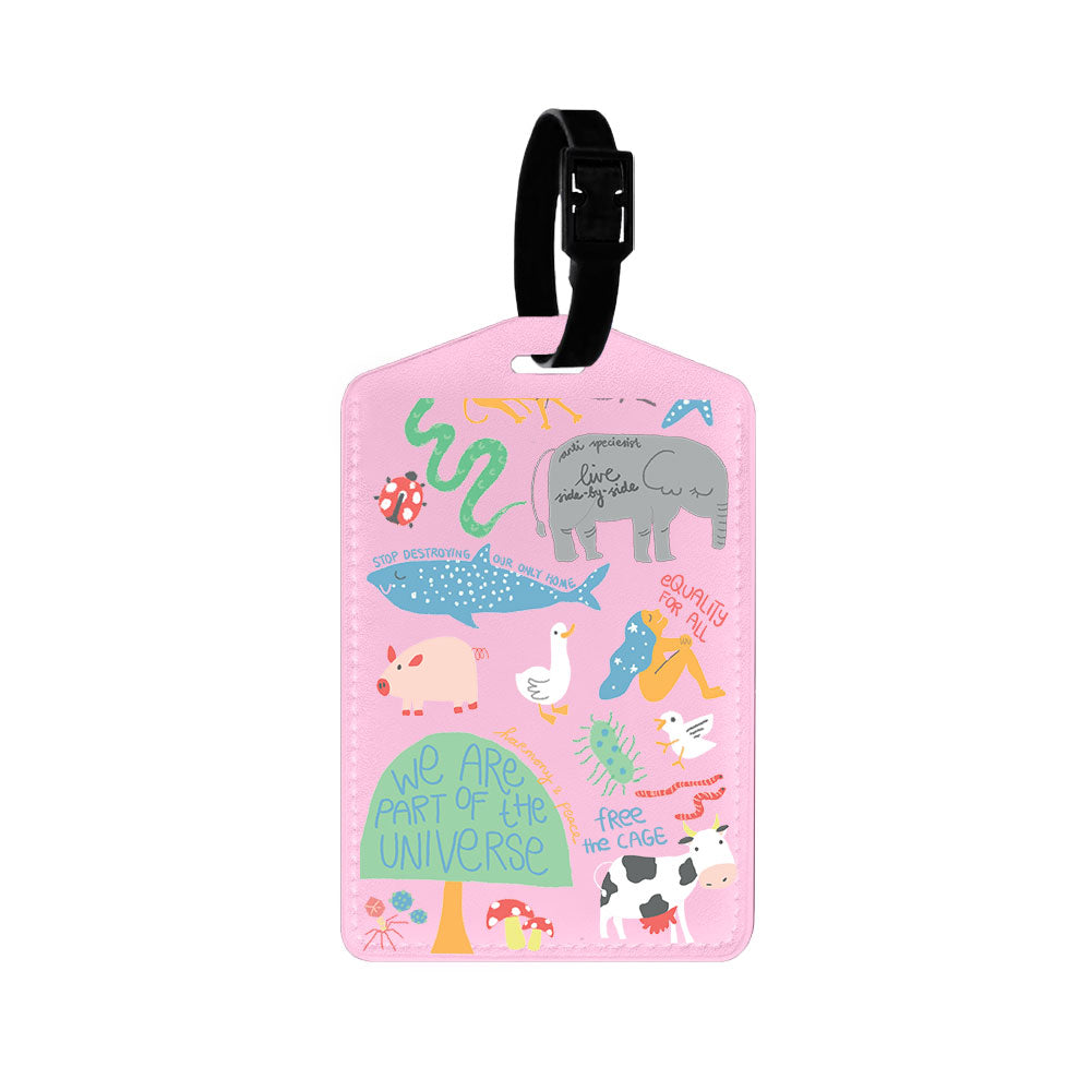Vegan Leather Bag Tag - Equality