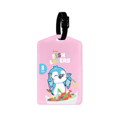 Vegan Leather Bag Tag - Fish Lovers