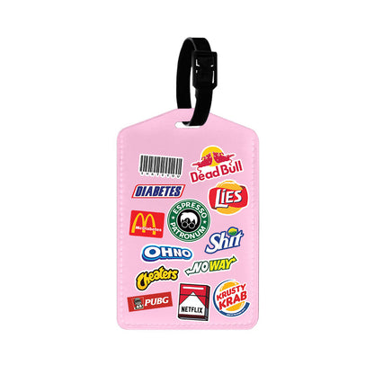 Vegan Leather Bag Tag - Food Parody