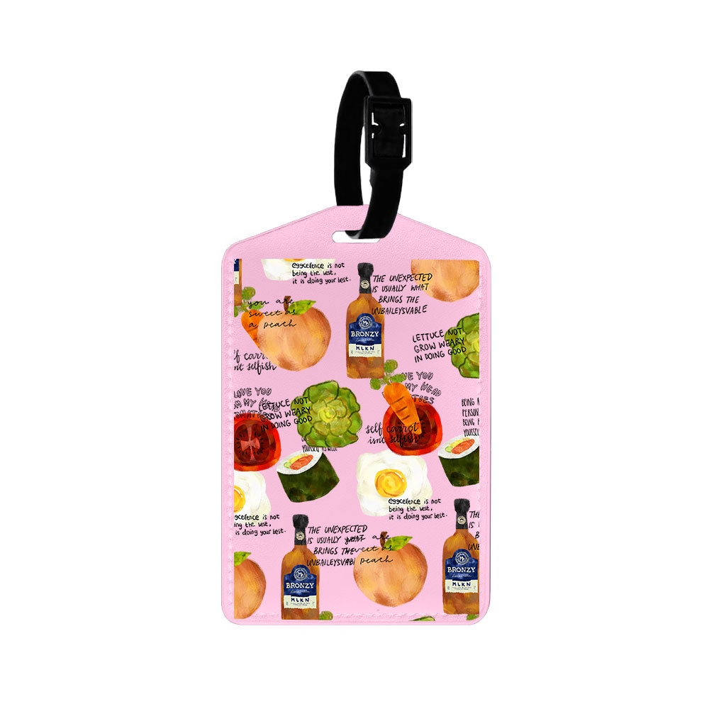 Vegan Leather Bag Tag - Food Can Talk Too