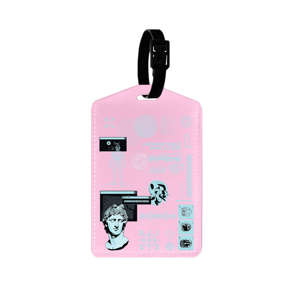 Vegan Leather Bag Tag - Futuristic