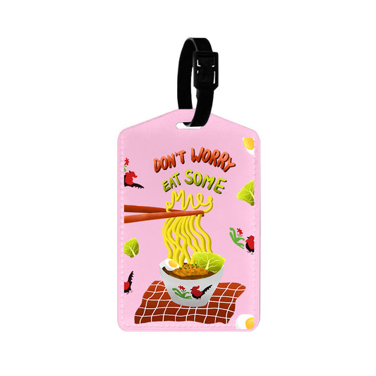 Vegan Leather Bag Tag - Go Eat Some Mie