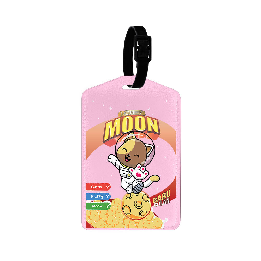 Vegan Leather Bag Tag - Honey Moon