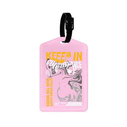 Vegan Leather Bag Tag - Keep in Confidence