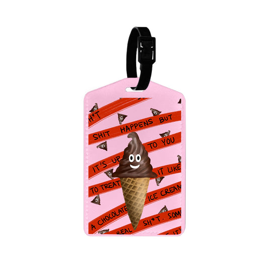 Vegan Leather Bag Tag - Oh.. Sh*t Happens