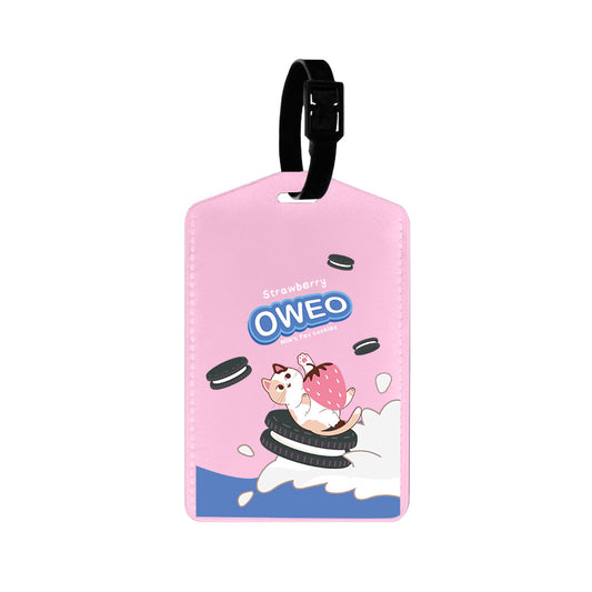 Vegan Leather Bag Tag - Oweo Cat