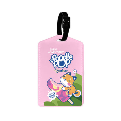 Vegan Leather Bag Tag - Poodle Pop