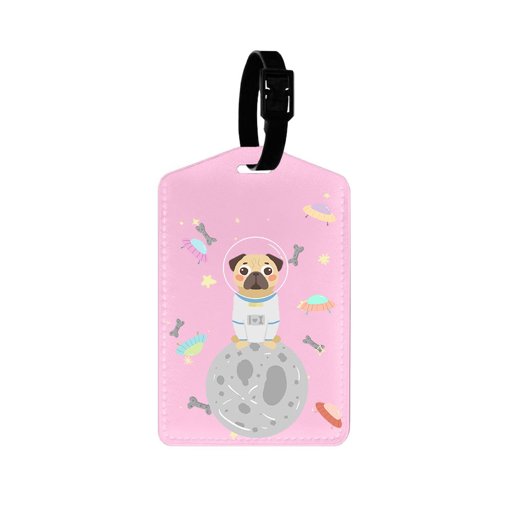 Vegan Leather Bag Tag - Pugstronaut