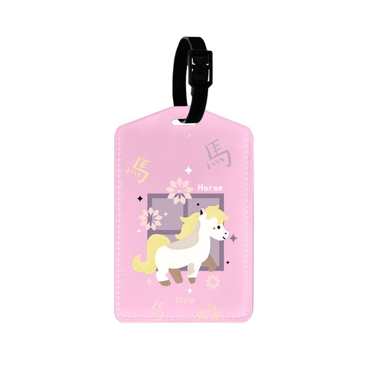 Vegan Leather Bag Tag - Horse (Chinese Zodiac / Shio)