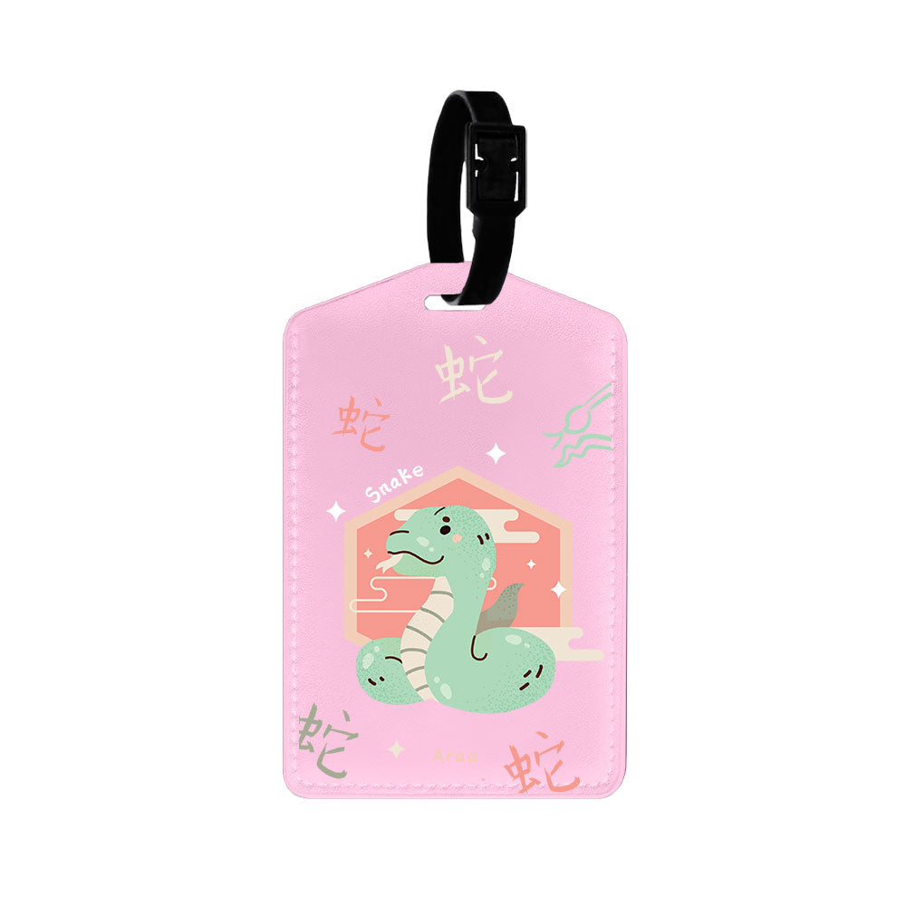 Vegan Leather Bag Tag - Snake (Chinese Zodiac / Shio)