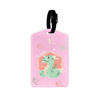 Vegan Leather Bag Tag - Snake (Chinese Zodiac / Shio)