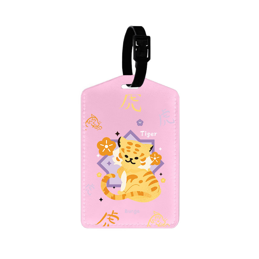 Vegan Leather Bag Tag - Tiger (Chinese Zodiac / Shio)