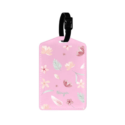 Vegan Leather Bag Tag - Wild Flower
