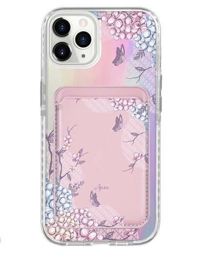 iPhone Magnetic Wallet Holo Case - Batik Floral
