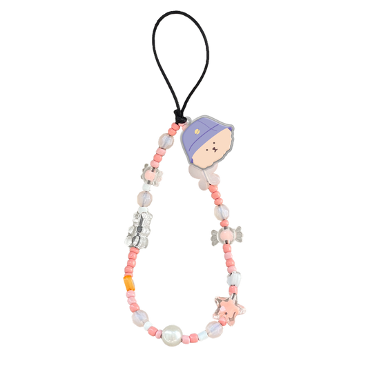 Beaded Strap with Acrylic Charm  - Bear in Style