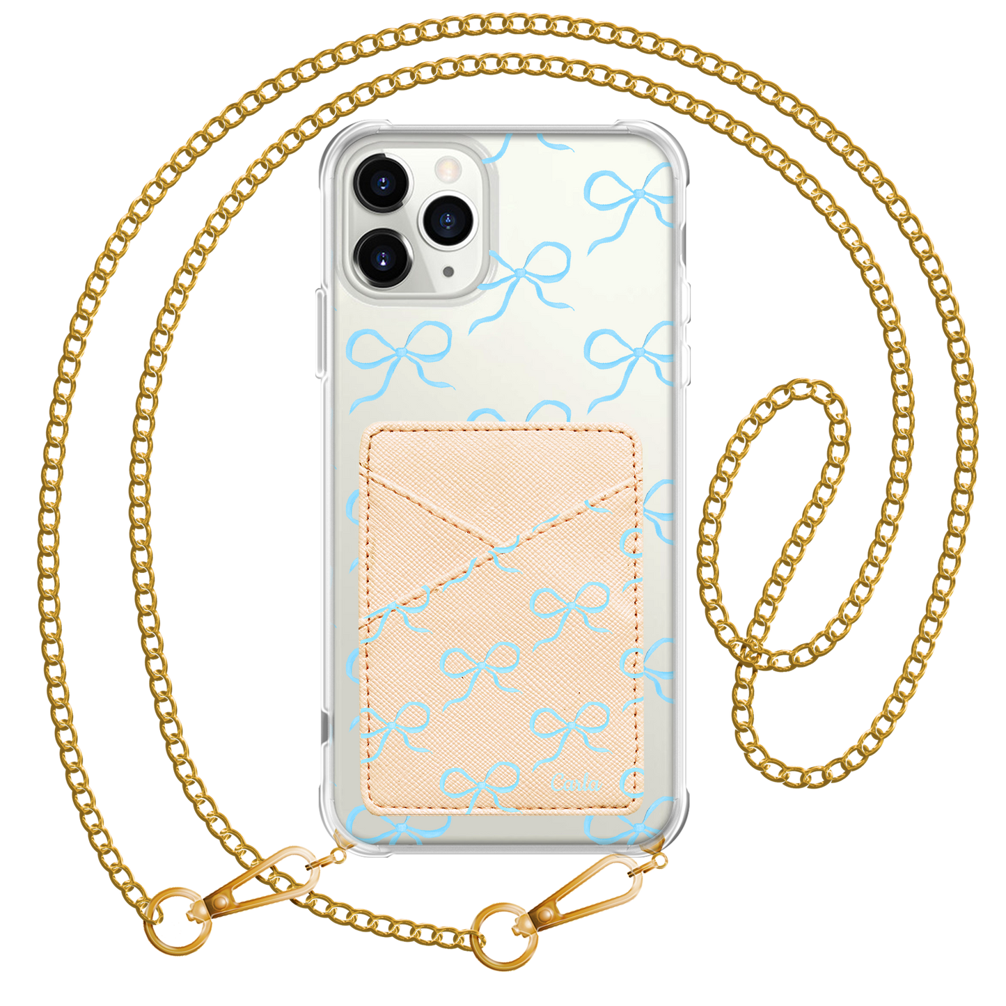 iPhone Phone Wallet Case - Coquette Blue Bow