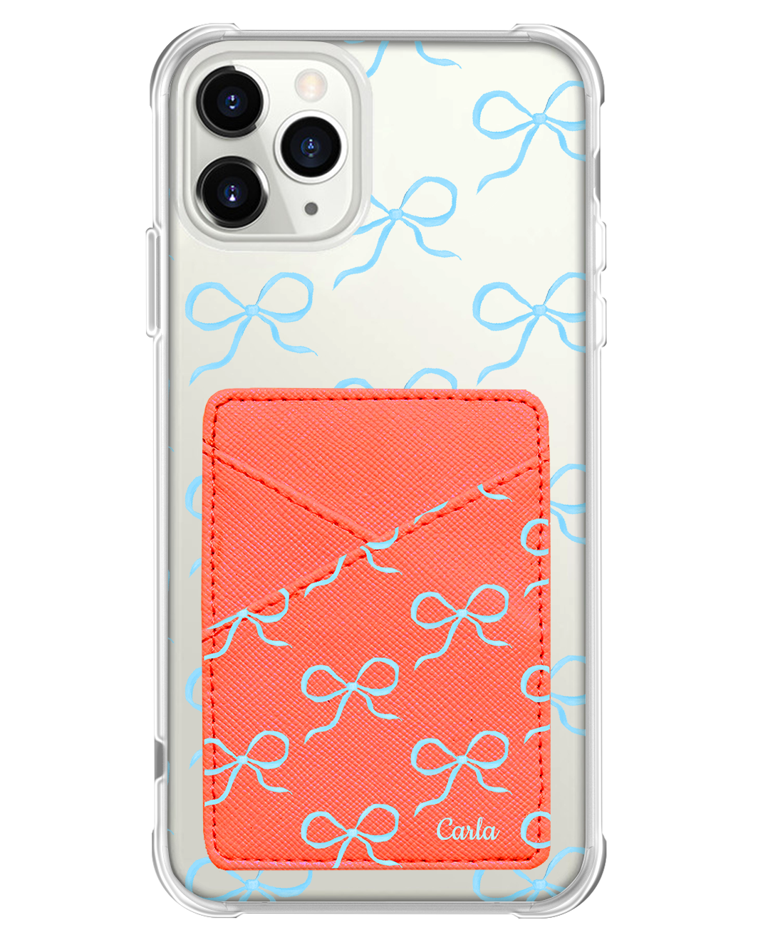 iPhone Phone Wallet Case - Coquette Blue Bow