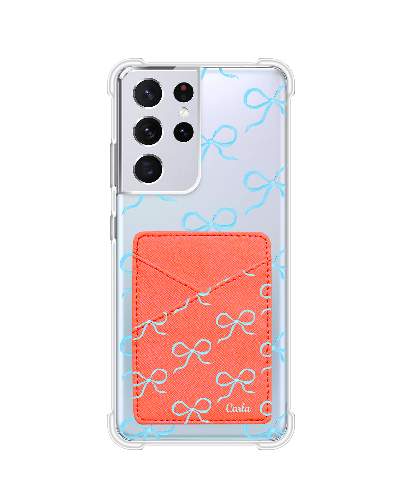 Android Phone Wallet Case - Coquette Blue Bow