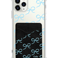 iPhone Phone Wallet Case - Coquette Blue Bow