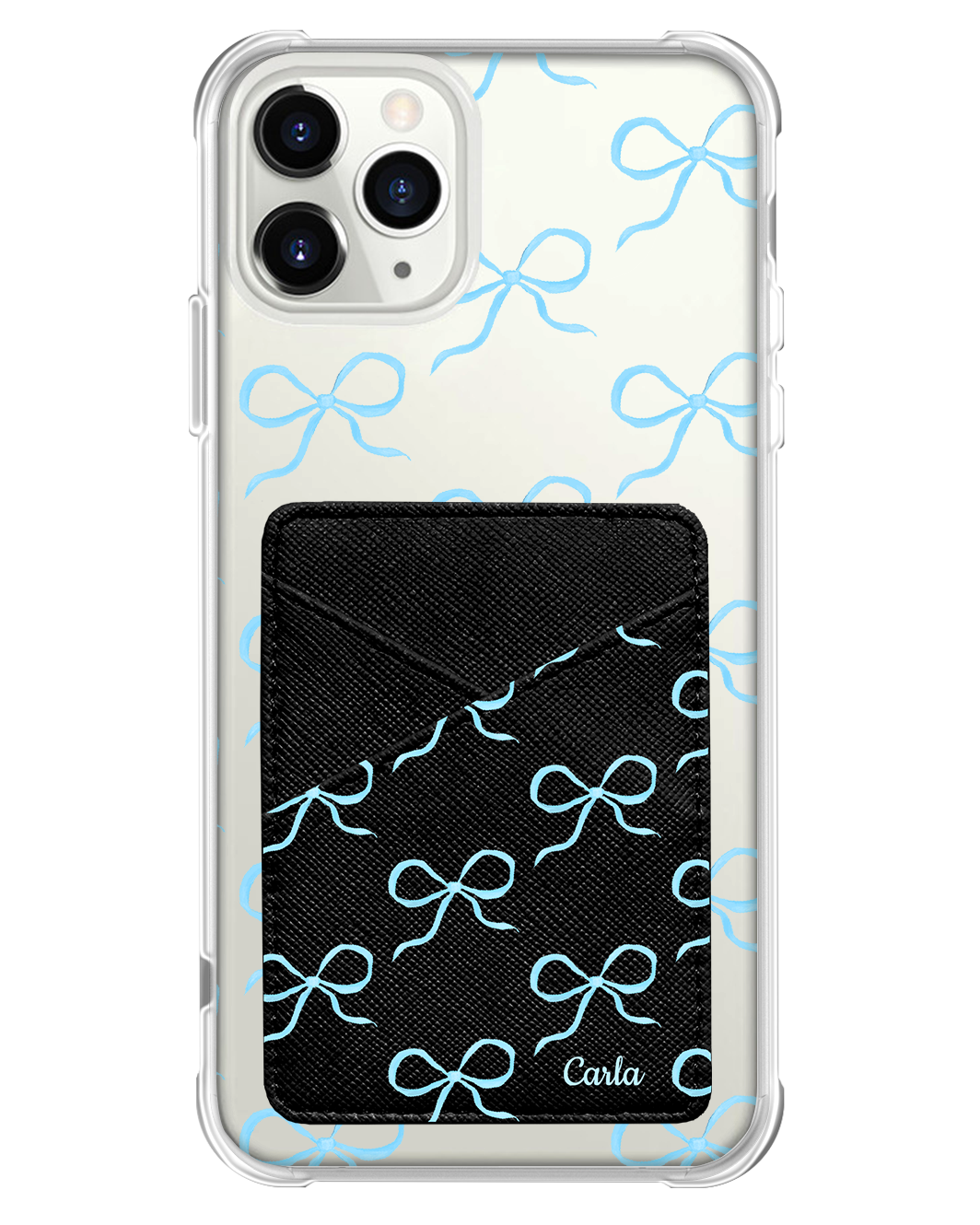 iPhone Phone Wallet Case - Coquette Blue Bow