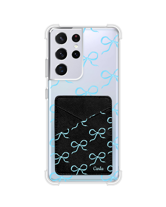 Android Phone Wallet Case - Coquette Blue Bow