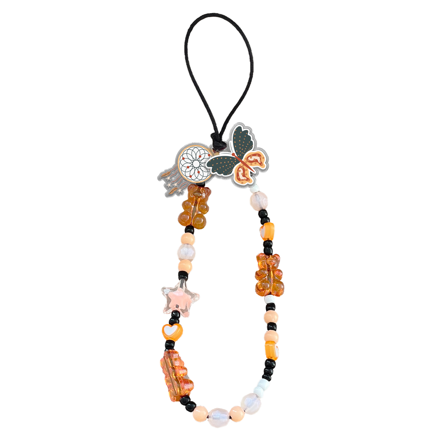 Beaded Strap with Acrylic Charm  - Boho 3.0