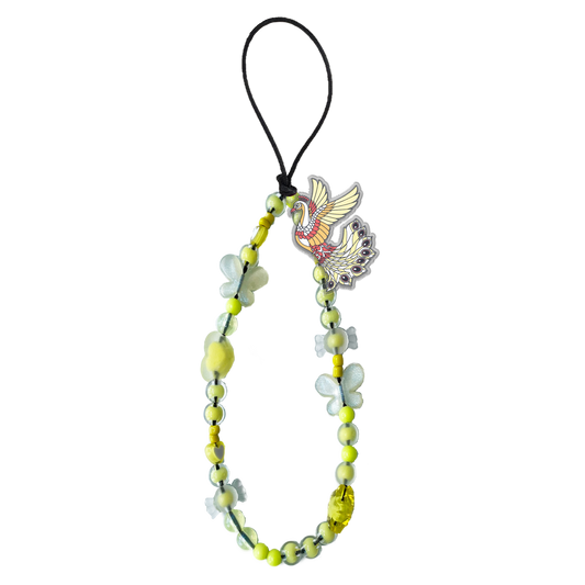 Beaded Strap with Acrylic Charm  - Bird of Paradise 5.0