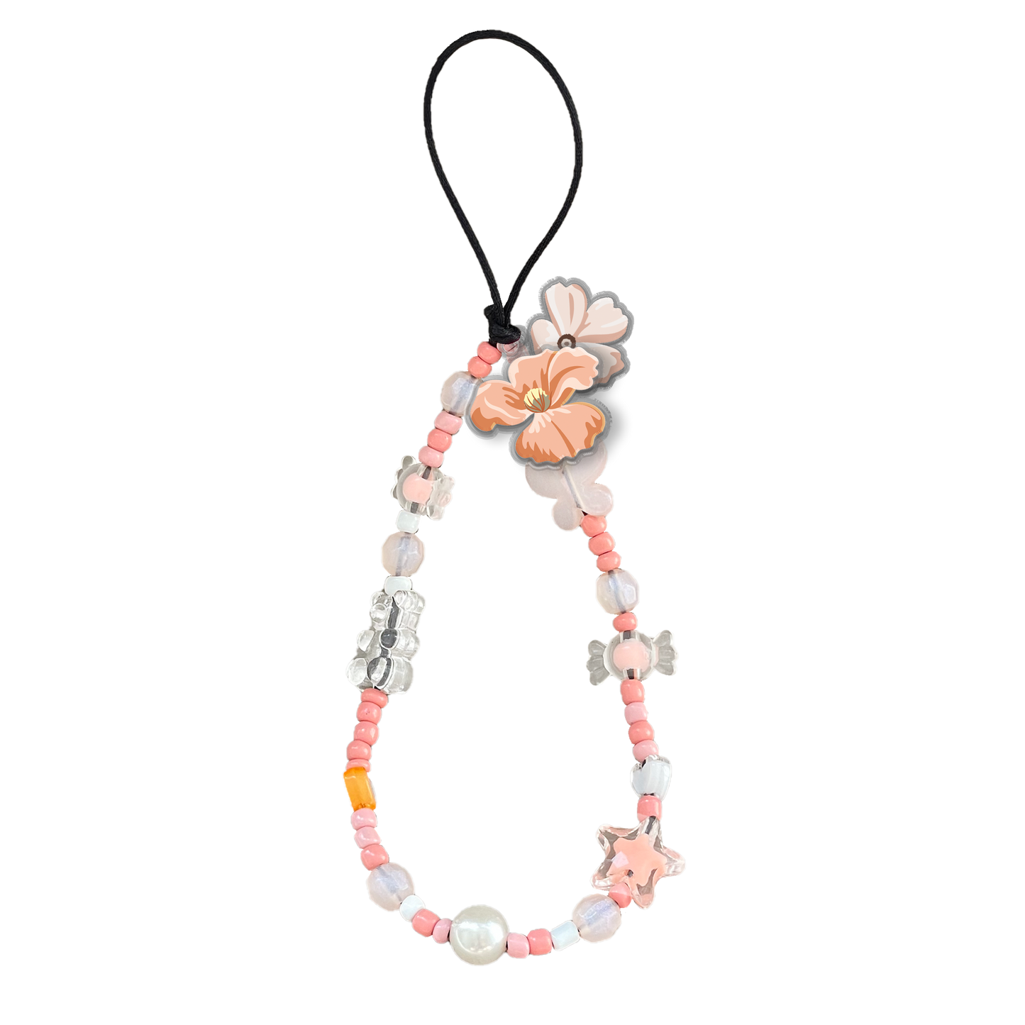 Beaded Strap with Acrylic Charm  - Botanical Garden 1.0