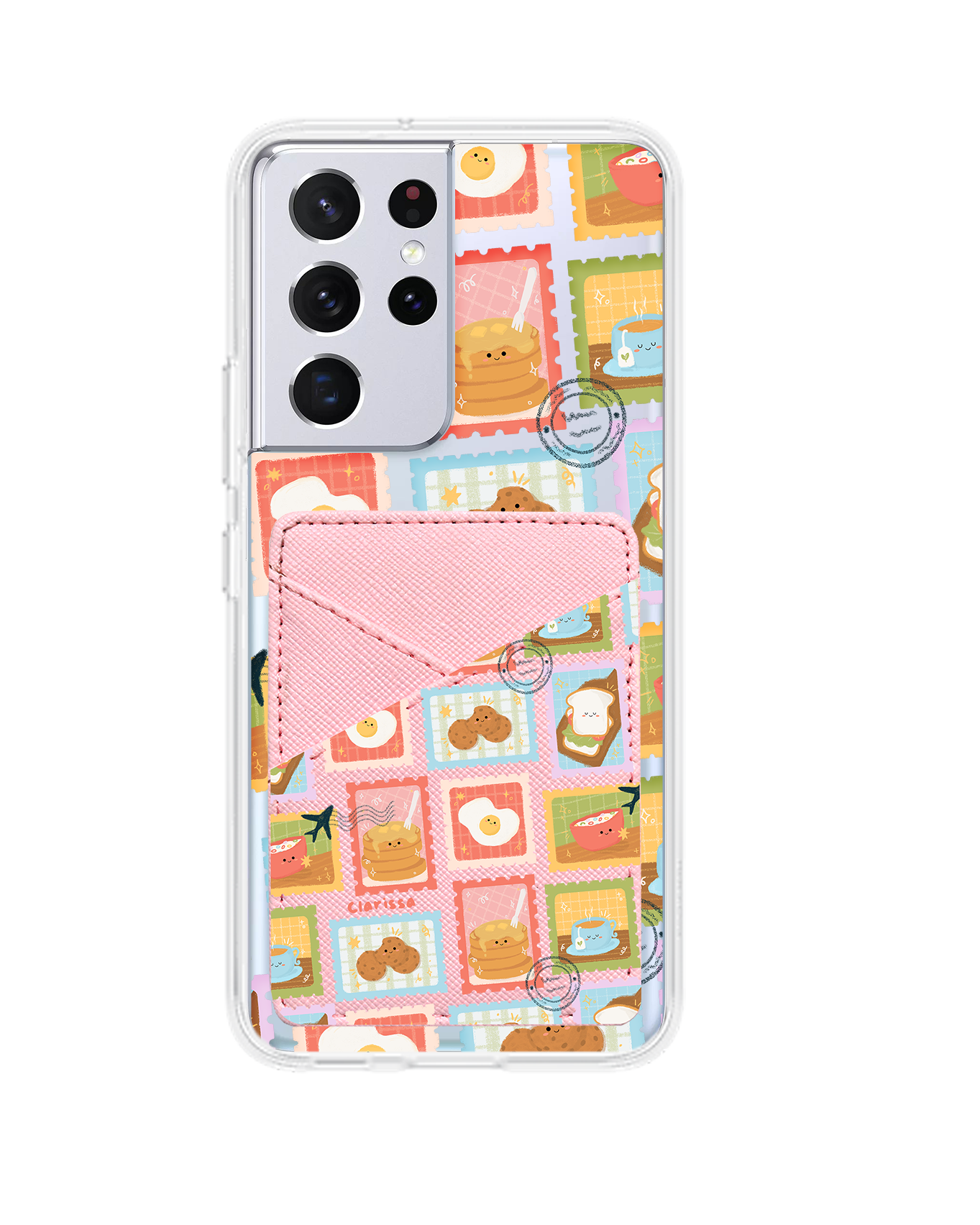 Android Phone Wallet Case - Breakfast Menu Stamp